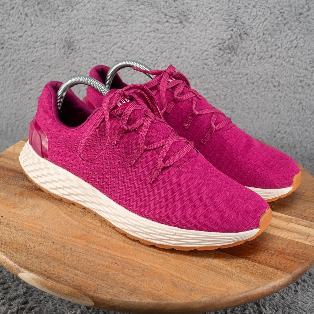 Nobull Allday Ripstop Runner Neon Pink Fuschia Gum Sole Gym Shoes Womens Sz 10.5